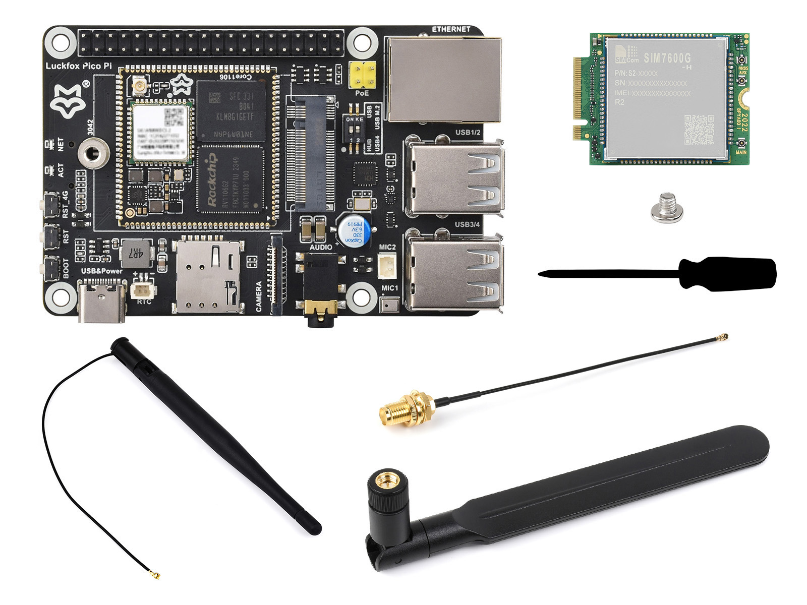 Luckfox Pico Pi B W 幸狐 Core1106 微型Linux开发板 0.5TOPS 算力 8GB eMMC 支持智能编码 内置自研第 3 代 ISP3.2 支持高达 500 万像素的图像处理